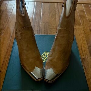 BEAST FASHION Brown Ankle Boots with Silver Accents